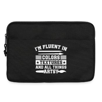 Funny Artist Painter Fluent In Colors Textures - Laptop bag 13" - black - Front