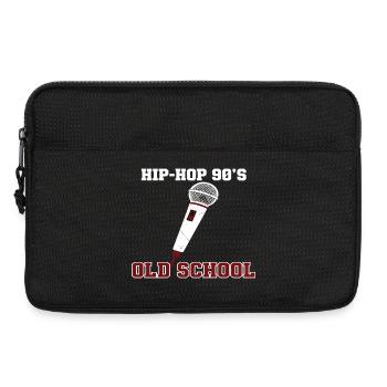 Hip Hop 90s Old School DJ Vinyl - Laptop bag 13" - black - Front