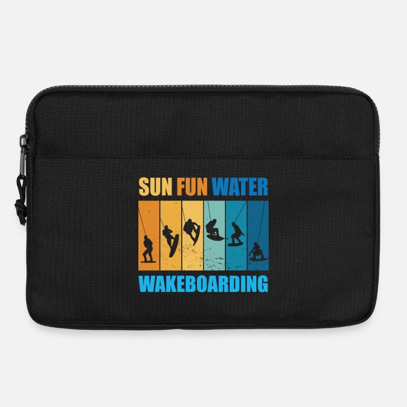 Sun, Fun, Water, Wakeboarding - Laptop bag 13" - black