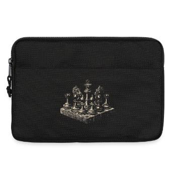 Conception vintage d’échecs pour les amateurs d’échecs classiques - Sacoche pour ordinateur portable 13 pouces - noir - Devant