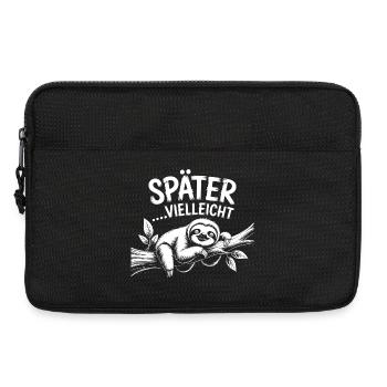 Lustiges Faultier - später vielleicht - Laptoptasche 13" - Schwarz - Vorne