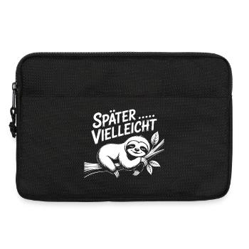 Lustiges Faultier - später vielleicht - Laptoptasche 13" - Schwarz - Vorne