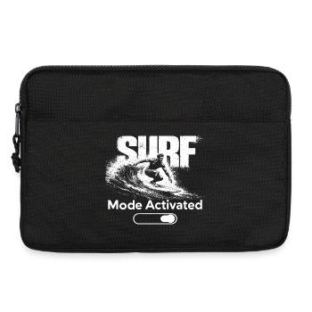 Surf Mode Activated Shirt Surfer Beach Wave - Laptoptasche 13" - Schwarz - Vorne