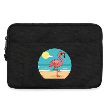 Bronzage de flamants roses n°2 - Sacoche pour ordinateur portable 13 pouces - noir - Devant