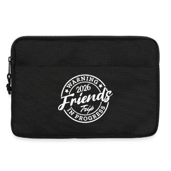 warning friends trip 2026 in progress - Laptoptasche 13" - Schwarz - Vorne