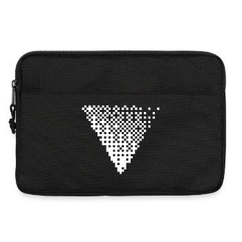 Triangular Halftone Pixel Grid - Laptop bag 13" - black - Front