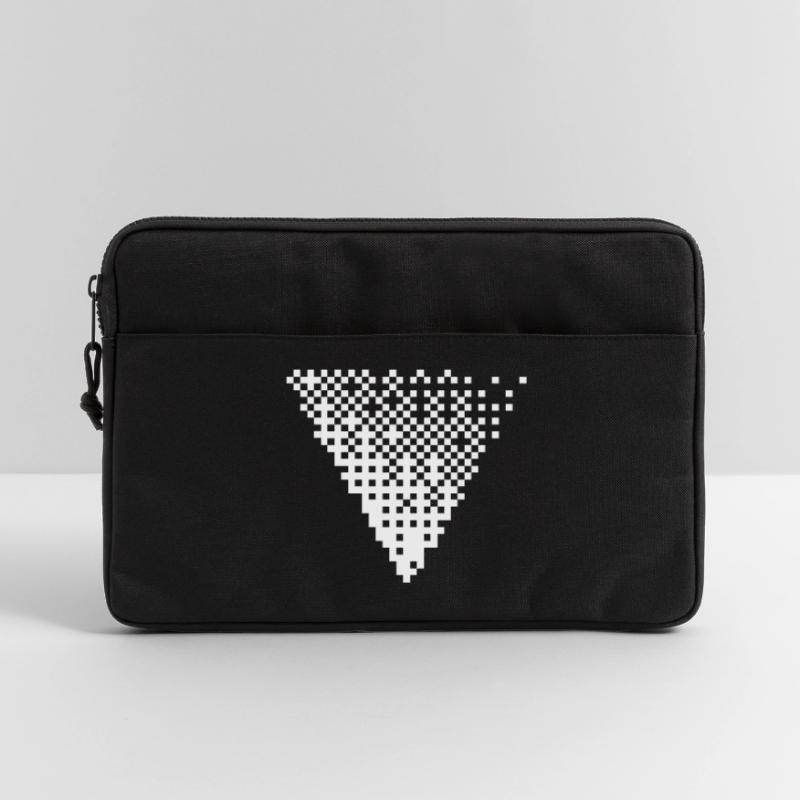 Triangular Halftone Pixel Grid Laptop bag 13"