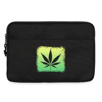 Mauvaise herbe feuille de cannabis - Sacoche pour ordinateur portable 13 pouces - noir - Devant