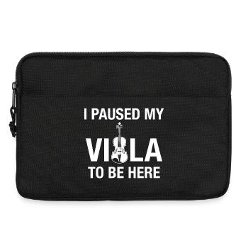 Bratsche Paused Viola Practice Musiker - Laptoptasche 13" - Schwarz - Vorne