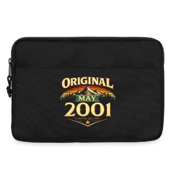 25. Geburtstag Geschenk Original Mai 2001 - Laptoptasche 13" - Schwarz - Vorne