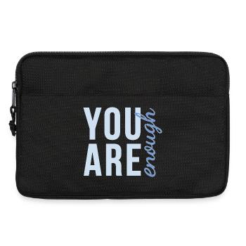 You Are Enough Schriftzug in sanftem blau - Laptoptasche 13" - Schwarz - Vorne