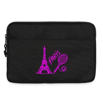 Chemise du tournoi de tennis de Paris, sac de tennis rétro - Sacoche pour ordinateur portable 13 pouces - noir - Devant