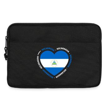 Nicaragua Flagge Stolz & Heimat - Laptoptasche 13" - Schwarz - Vorne