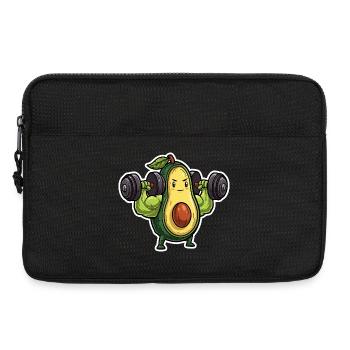 Motif drôle d’avocat en bodybuilding pour hommes de sport - Sacoche pour ordinateur portable 13 pouces - noir - Devant