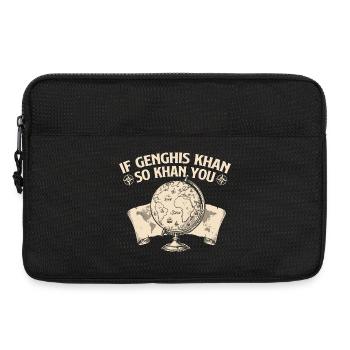 Gengis Khan So Khan You Histoire Humour - Sacoche pour ordinateur portable 13 pouces - noir - Devant