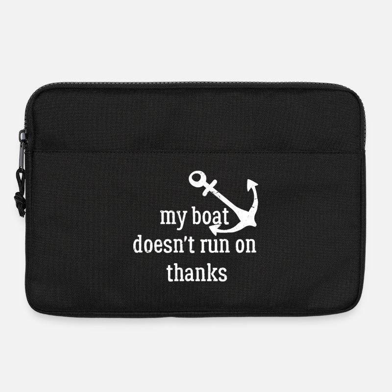 my boat doesn't run on thanks - Laptoptasche 13" - Schwarz