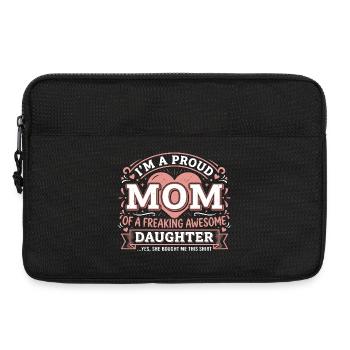 Stolze Mama, großartige Tochter | Mutter-Tochter-Humor - Laptoptasche 13" - Schwarz - Vorne