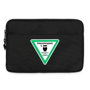 Nachteule Bitte nicht vor 10 Uhr ansprechen - Laptoptasche 13" - Schwarz - Vorne
