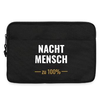 Nachtmensch – Zu 100%  - Laptoptasche 13" - Schwarz - Vorne