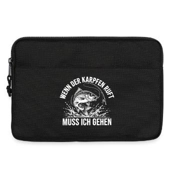 Karpfen Angeln - Laptoptasche 13" - Schwarz - Vorne