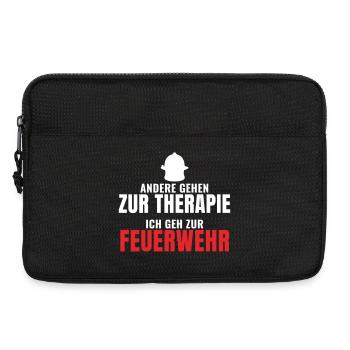 Andere gehen zur Therapie ich geh zur Feuerwehr - Laptoptasche 13" - Schwarz - Vorne