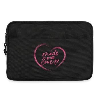 Fait avec le cœur de l’amour - Sacoche pour ordinateur portable 13 pouces - noir - Devant