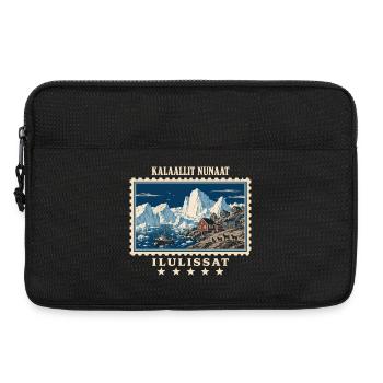 Grönland Ilulissat Vintage Reisemarke - Laptoptasche 13" - Schwarz - Vorne