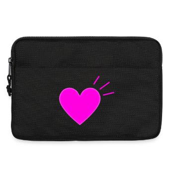 Bright Pink Heart | Modern Love Graphic - Laptoptasche 13" - Schwarz - Vorne