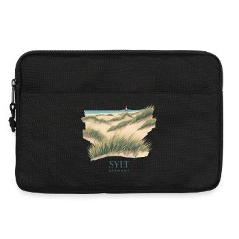 Sylt Dünen | Vintage Nordsee Poster - Laptoptasche 13" - Schwarz - Vorne