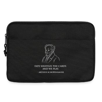Arthur Schopenhauer Porträt - Laptoptasche 13" - Schwarz - Vorne
