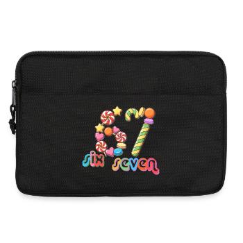 67 meme Candy Carousel Whimsy - Laptop bag 13" - black - Front