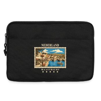 Niederlande Maastricht Vintage Reisemarke - Laptoptasche 13" - Schwarz - Vorne