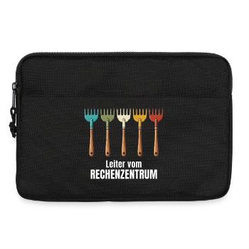 Leiter vom Rechenzentrum lustige Sprüche - Laptoptasche 13" - Schwarz - Vorne