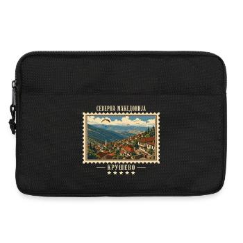 Nordmazedonien Kruševo Vintage Reisemarke - Laptoptasche 13" - Schwarz - Vorne