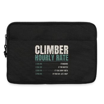 Climber Hourly Rate Funny - Laptoptasche 13" - Schwarz - Vorne