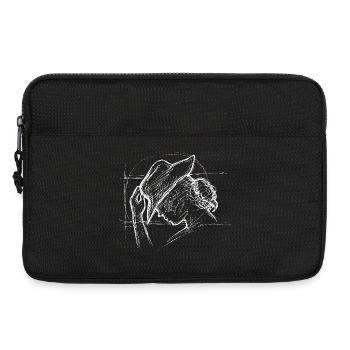 Gribouillis de la Fille Cheval - Sacoche pour ordinateur portable 13 pouces - noir - Devant