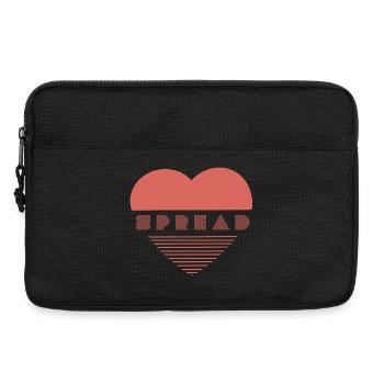 Spread love - Sacoche pour ordinateur portable 13 pouces - noir - Devant
