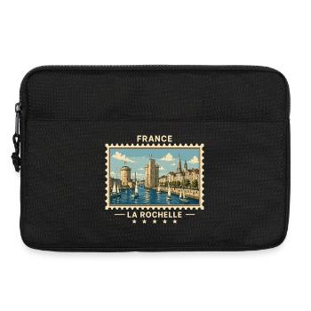 Frankreich La Rochelle Vintage Reisemarke - Laptoptasche 13" - Schwarz - Vorne