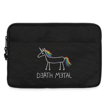Death Metal Einhorn Regenbogen Metal Humor - Laptoptasche 13" - Schwarz - Vorne
