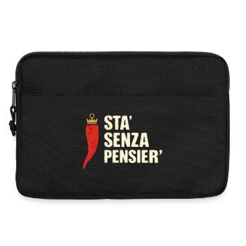 Er denkt nicht darüber nach. - Laptoptasche 13" - Schwarz - Vorne