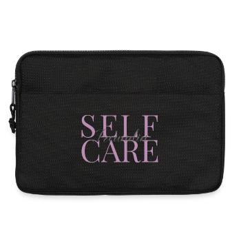 Petite amie qui prend soin de soi rose et gris - Sacoche pour ordinateur portable 13 pouces - noir - Devant