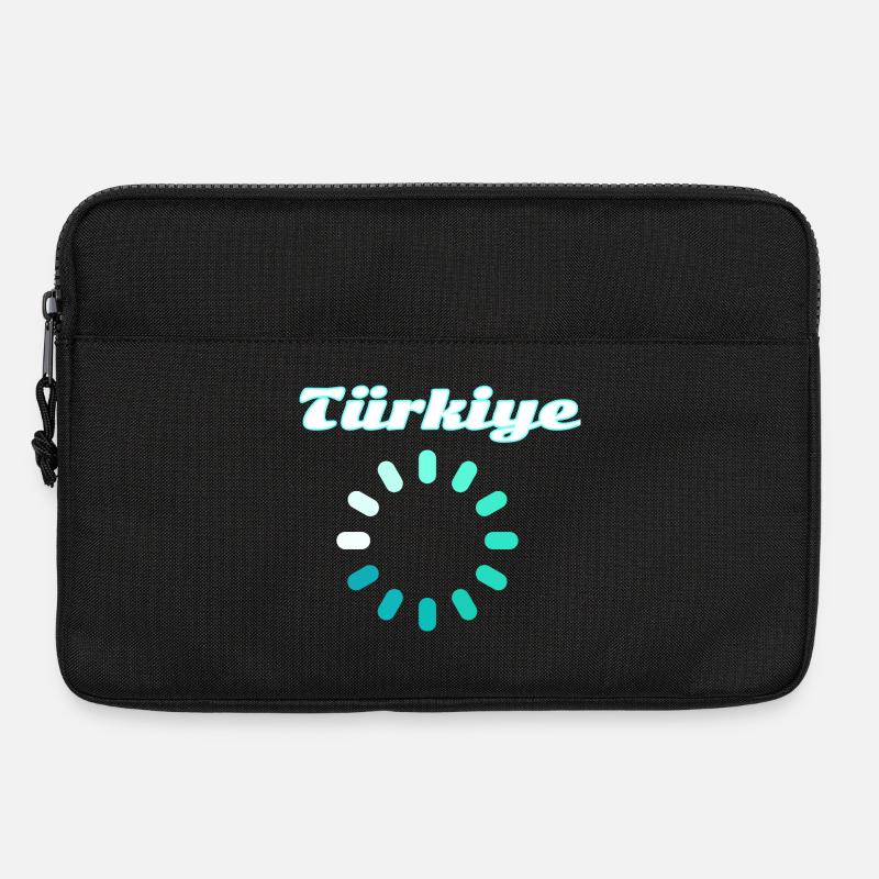 Turkey Charging Circle Turquoise - Laptop bag 13" - black