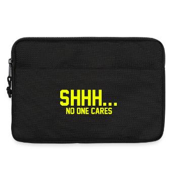 CHUT... Personne ne s’en soucie - Sacoche pour ordinateur portable 13 pouces - noir - Devant