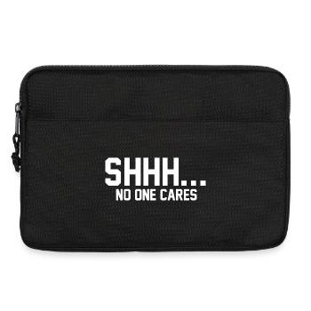 CHUT... Personne ne s’en soucie - Sacoche pour ordinateur portable 13 pouces - noir - Devant