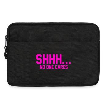 CHUT... Personne ne s’en soucie - Sacoche pour ordinateur portable 13 pouces - noir - Devant