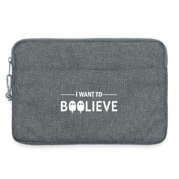 I Want to Boolive Believe in Ghosts XFiles - Laptop bag 13" - heather grey - Front