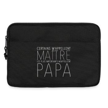 Maître Papa - Sacoche pour ordinateur portable 13 pouces - noir - Devant