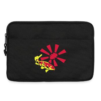 Carpe Koï sur fond éclatant - Sacoche pour ordinateur portable 13 pouces - noir - Devant