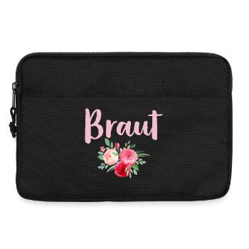 Braut Rosen romantisch Junggesellinnenabschied - Laptoptasche 13" - Schwarz - Vorne
