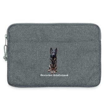 Chien de berger allemand Motif Amoureux des chiens - Sacoche pour ordinateur portable 13 pouces - gris chiné - Devant